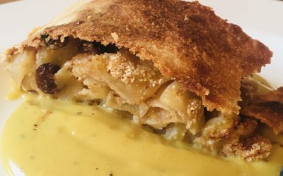 Apfelstrudel mit Vanillesoße